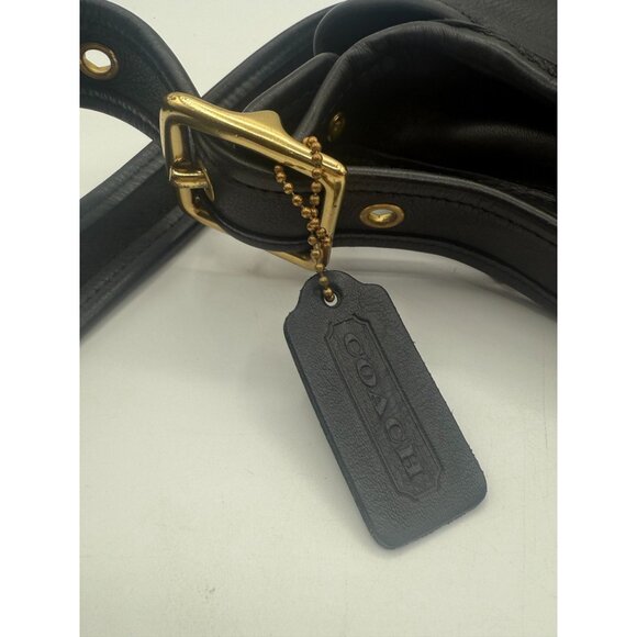 Vintage Coach Black Leather Patricia's Legacy Crossbody Flap Saddle Bag 9951 - Picture 10 of 16